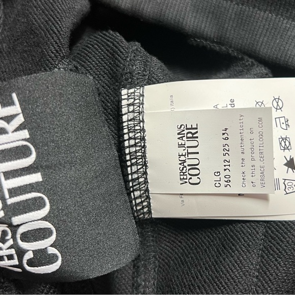 VERSACE JEANS COUTURE. New Black cotton Joggers Size:XXL - Picture 2 of 5